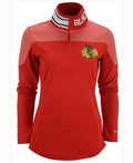 Chicago Blackhawks 1/4 Zip Red Performance Jacket for Women product image 1, provided for visual reference and product
