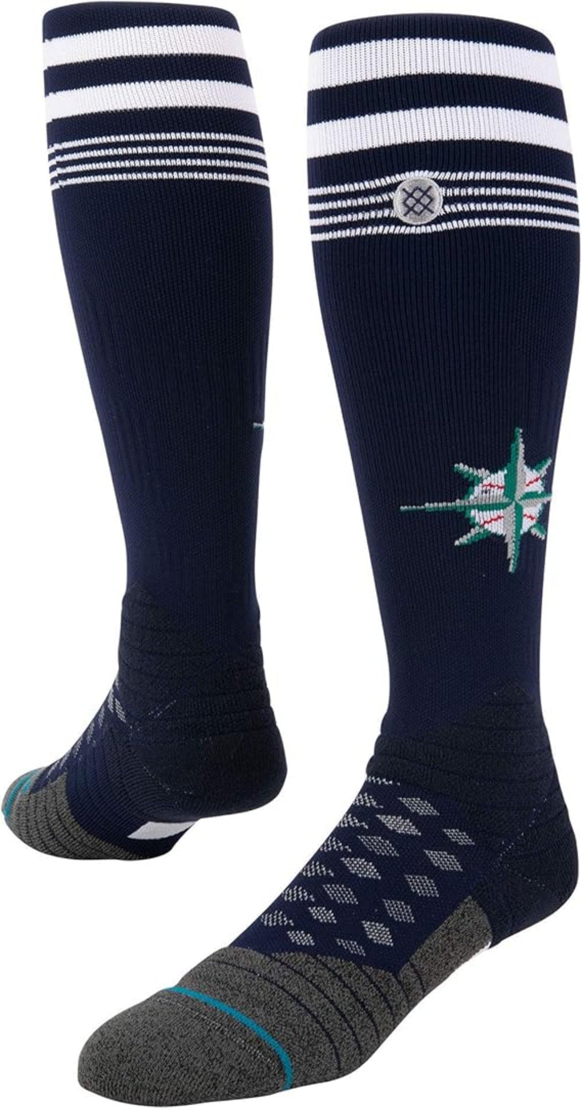 Stance MLB Seattle Mariners Baseball Diamond Pro OTC Socks – Navy Blue product image 1, provided for visual reference and