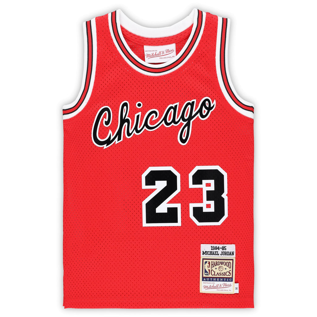 Preschool Chicago Bulls Michael Jordan Mitchell & Ness Red Hardwood Classics 1984/85 Authentic Swingman Jersey product image