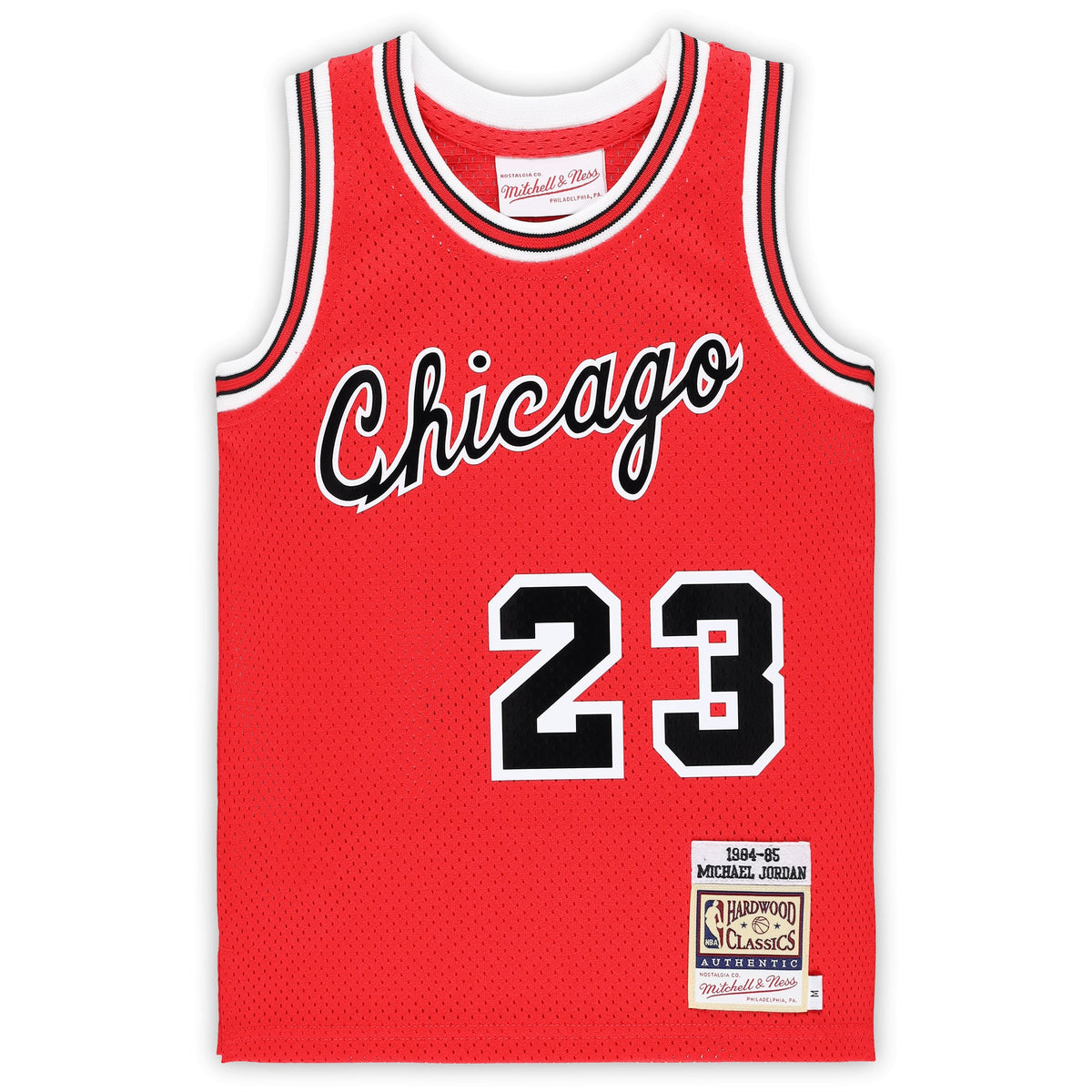 Preschool Chicago Bulls Michael Jordan Mitchell & Ness Red Hardwood Classics 1984/85 Authentic Swingman Jersey product image