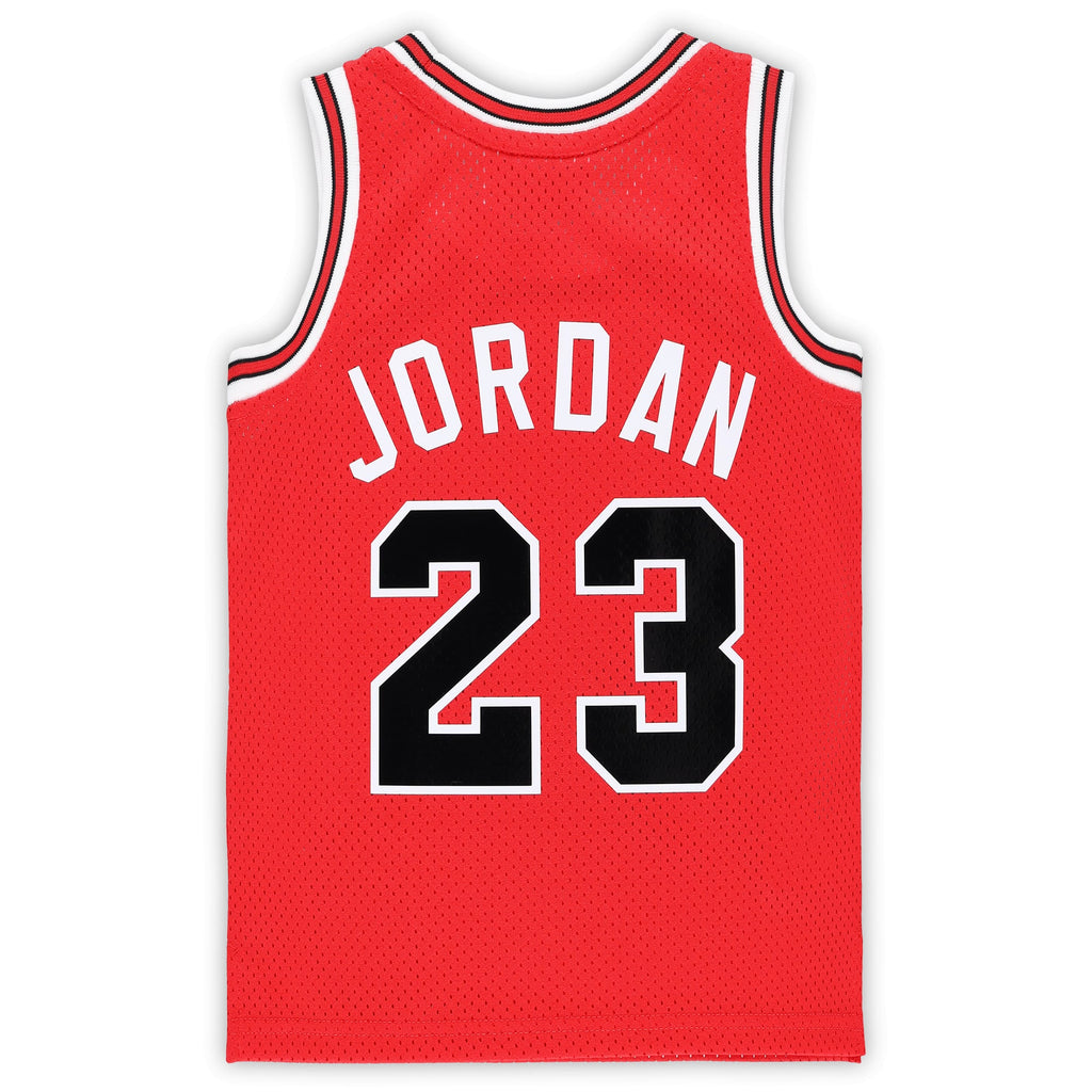 Preschool Chicago Bulls Michael Jordan Mitchell & Ness Red Hardwood Classics 1984/85 Authentic Swingman Jersey product image