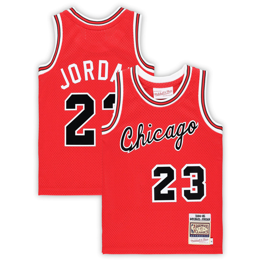 Preschool Chicago Bulls Michael Jordan Mitchell & Ness Red Hardwood Classics 1984/85 Authentic Swingman Jersey product image