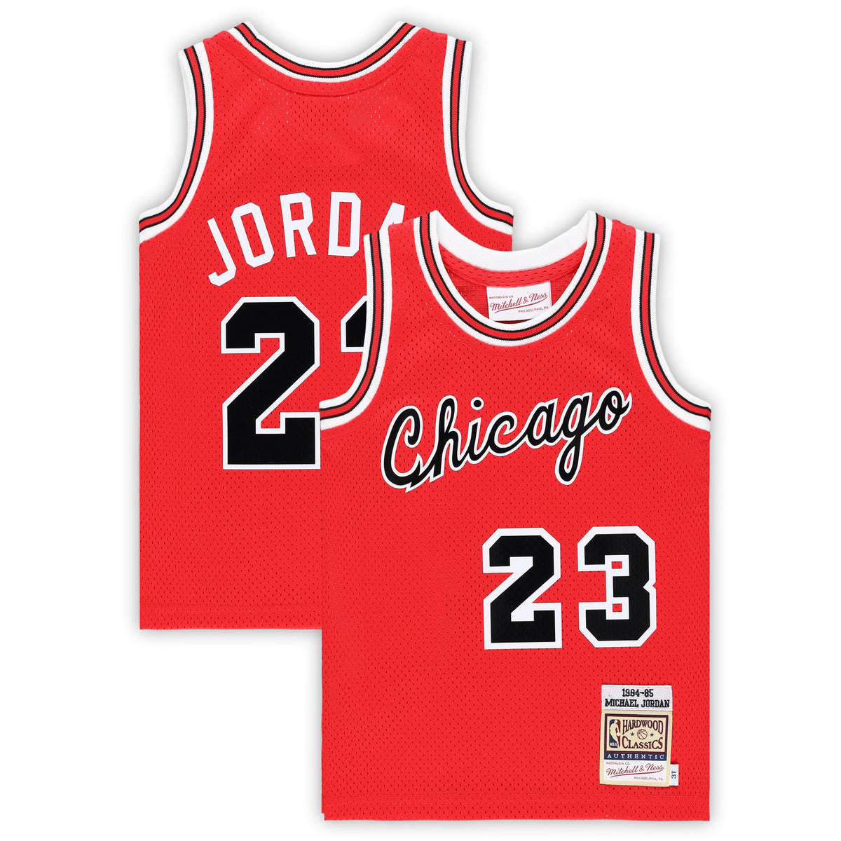 Toddler Chicago Bulls Michael Jordan Mitchell & Ness Red Hardwood Classics 1984/85 Authentic Swingman Jersey product image