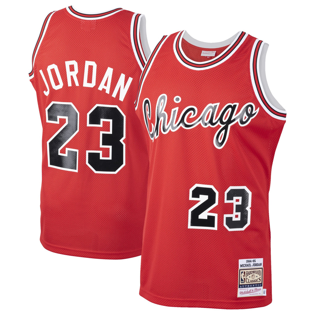 Chicago Bulls Michael Jordan Mitchell & Ness Red 1984/85 Hardwood Classics Rookie Authentic Jersey for Men product image 2,