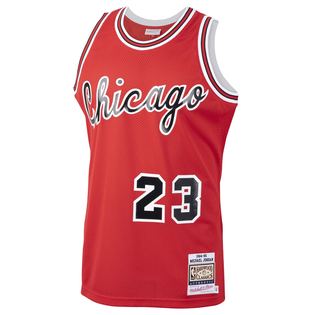 Chicago Bulls Michael Jordan Mitchell & Ness Red 1984/85 Hardwood Classics Rookie Authentic Jersey for Men product image 3,
