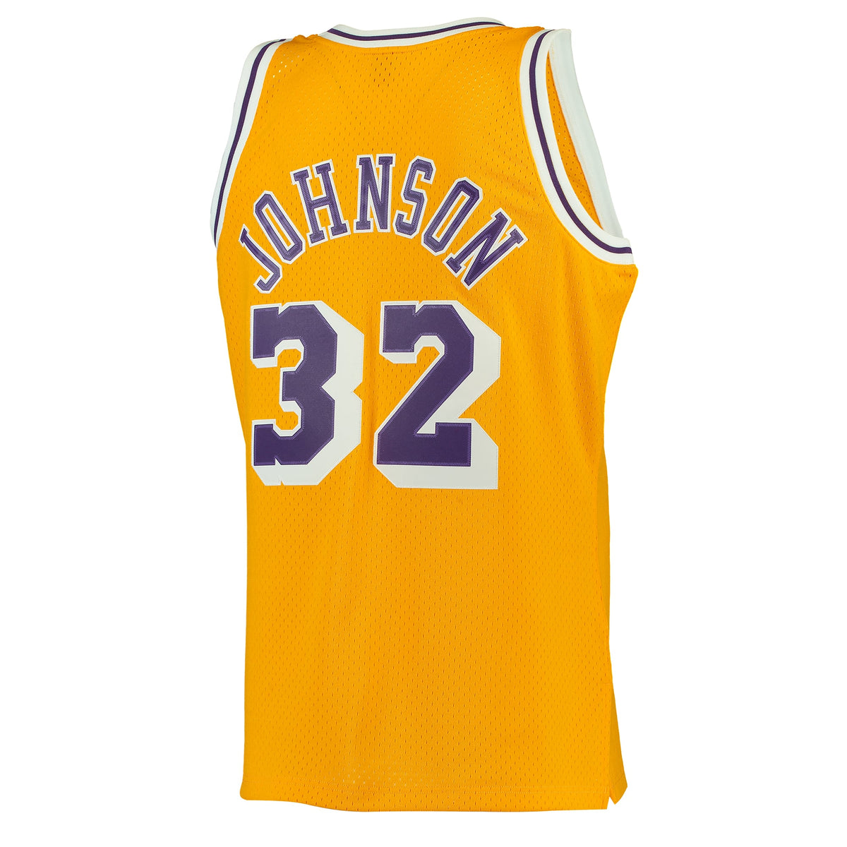 Los Angeles Lakers Magic Johnson Mitchell & Ness Gold 1984/85 Hardwood Classics Swingman Jersey for Men product image 4,