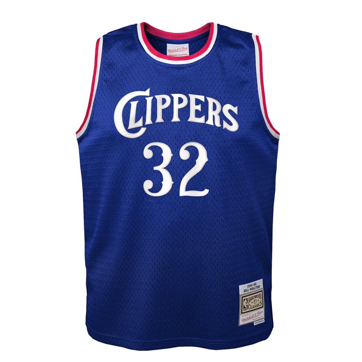 Youth LA Clippers Bill Walton Mitchell & Ness Royal 1984/85 Hardwood Classics Swingman Jersey product image 3, provided for