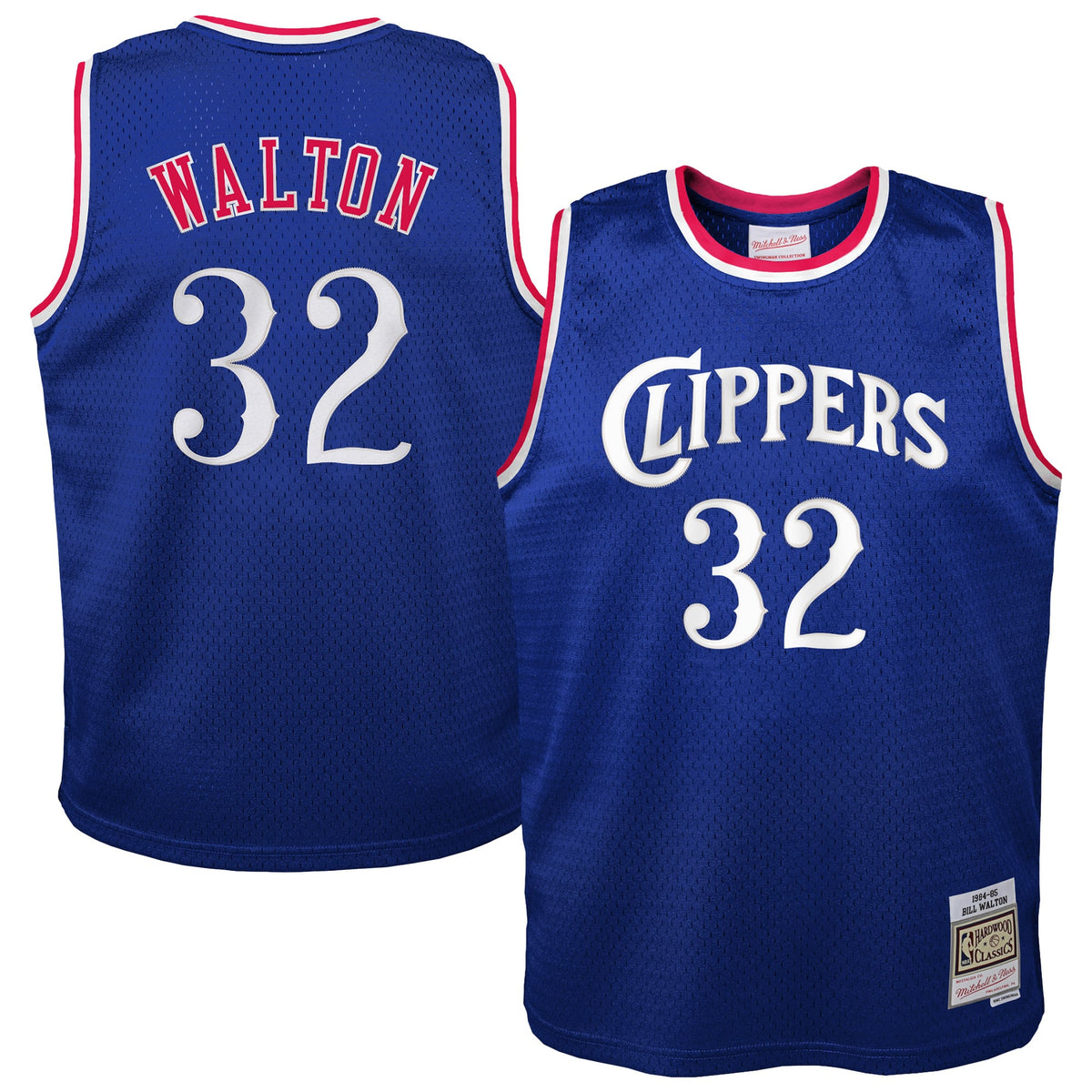 Youth LA Clippers Bill Walton Mitchell & Ness Royal 1984/85 Hardwood Classics Swingman Jersey product image 1, provided for