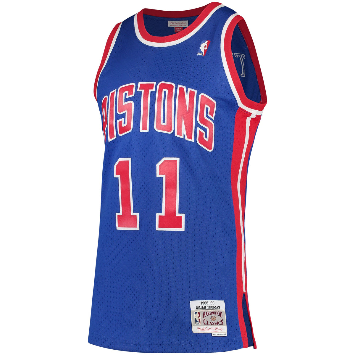 Detroit Pistons Isiah Thomas Mitchell & Ness Blue 1988/89 Hardwood Classics Swingman Jersey for Men product image 3,