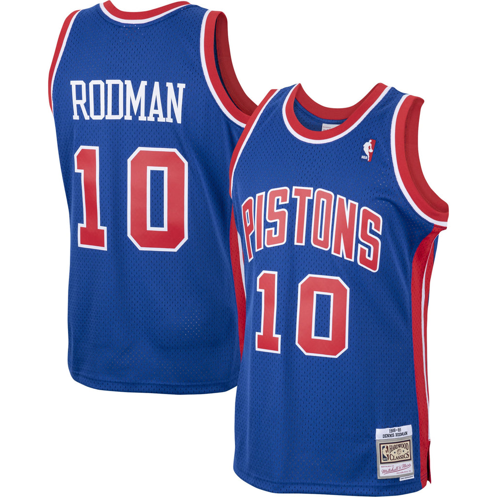 Detroit Pistons Dennis Rodman Mitchell & Ness Royal 1988/89 Hardwood Classics Swingman Jersey for Men product image 2,