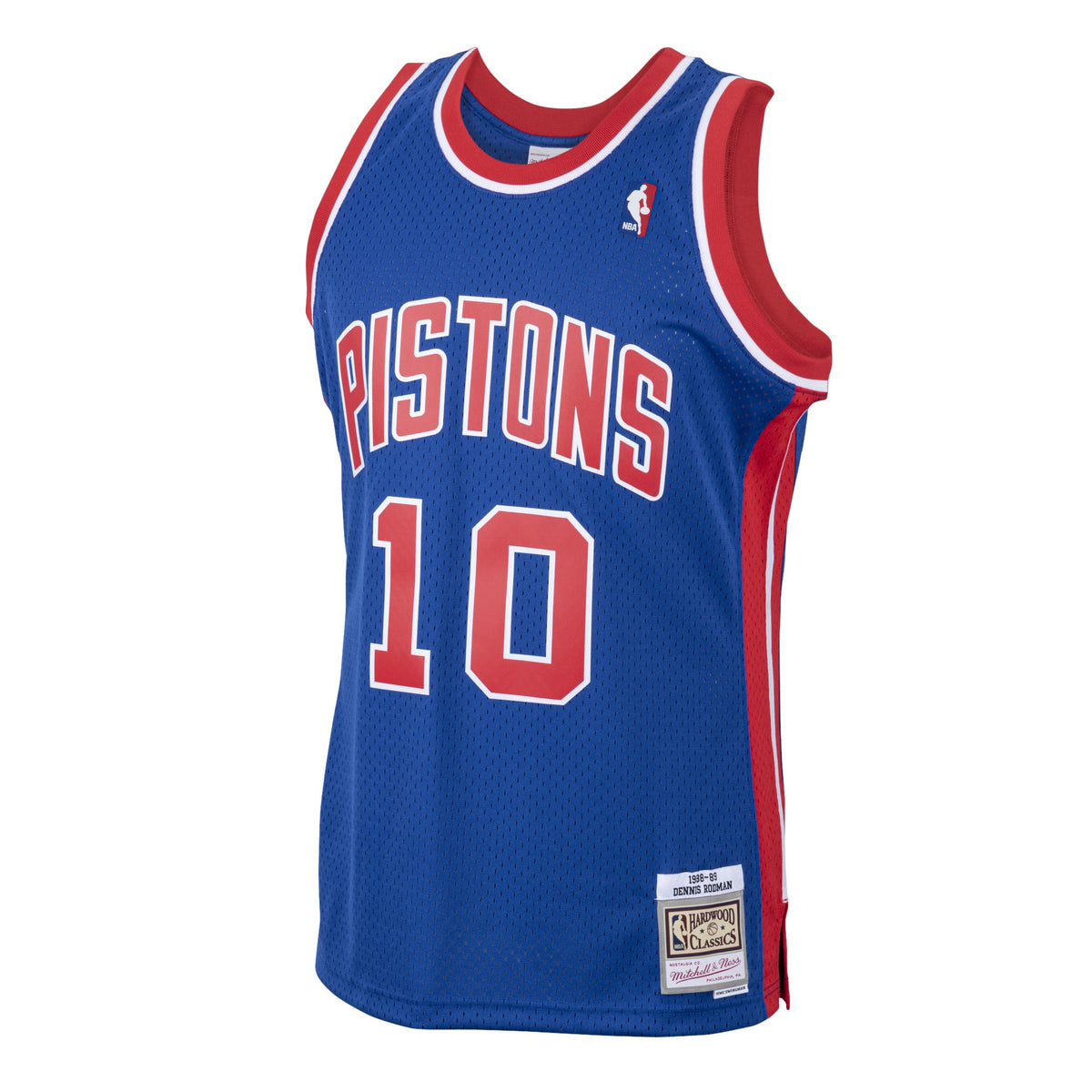 Detroit Pistons Dennis Rodman Mitchell & Ness Royal 1988/89 Hardwood Classics Swingman Jersey for Men product image 3,