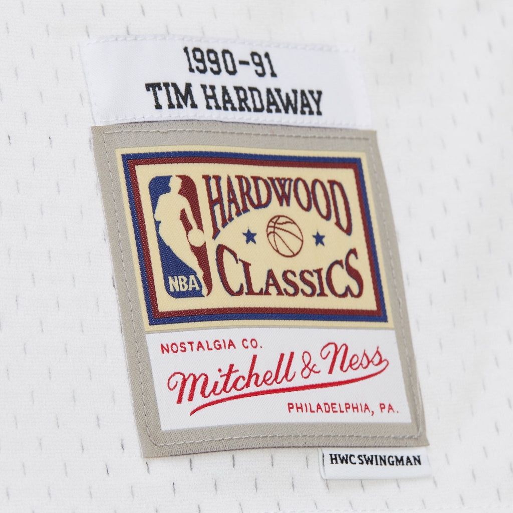 Golden State Warriors Tim Hardaway Mitchell & Ness White Hardwood Classics 1990/91 Swingman Jersey for Men product image 8,