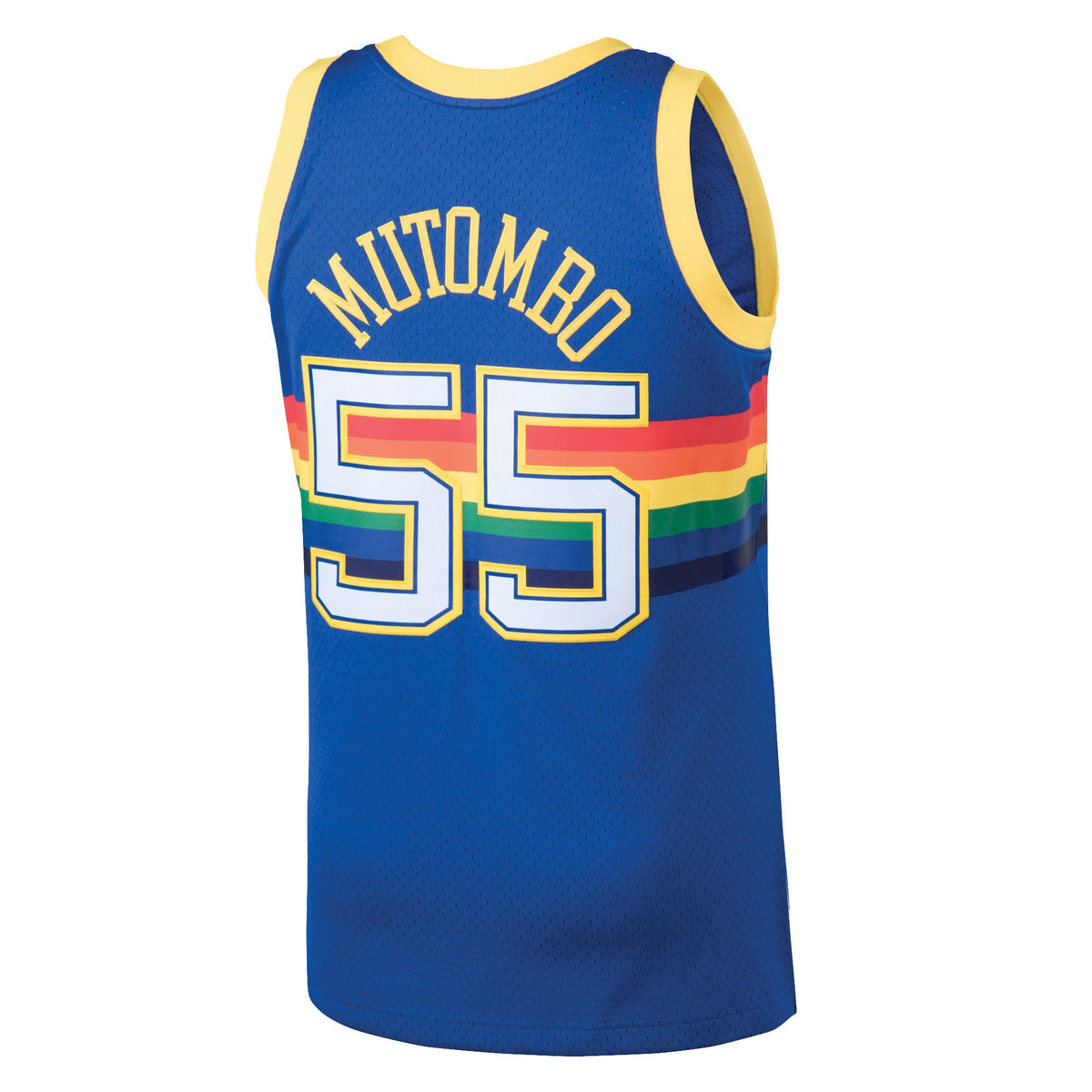 Denver Nuggets Dikembe Mutombo Mitchell & Ness Blue 1991/92 Hardwood Classics Swingman Jersey for Men product image 4,