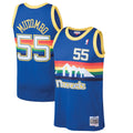 Denver Nuggets Dikembe Mutombo Mitchell & Ness Blue 1991/92 Hardwood Classics Swingman Jersey for Men product image 1,