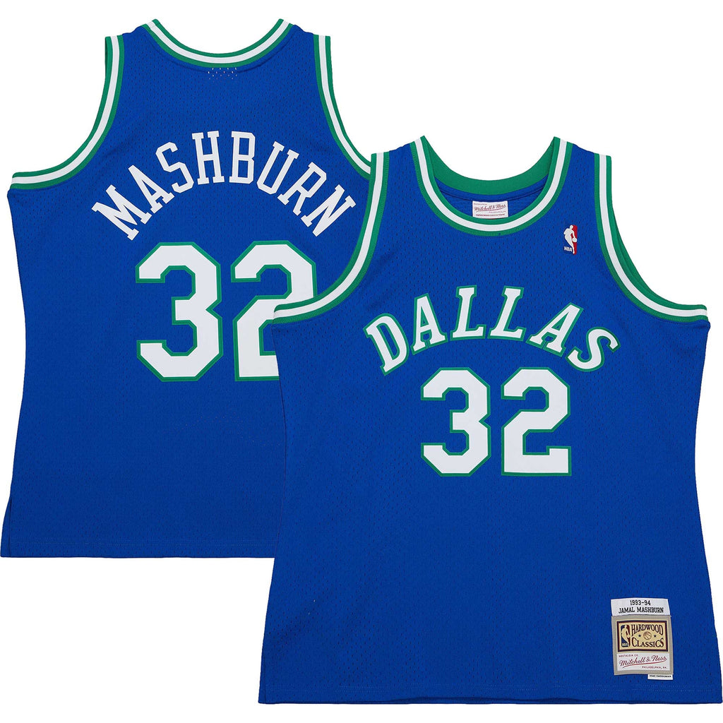 Dallas Mavericks Jamal Mashburn Mitchell & Ness Blue 1993/94 Hardwood Classics Swingman Jersey for Men product image 2,