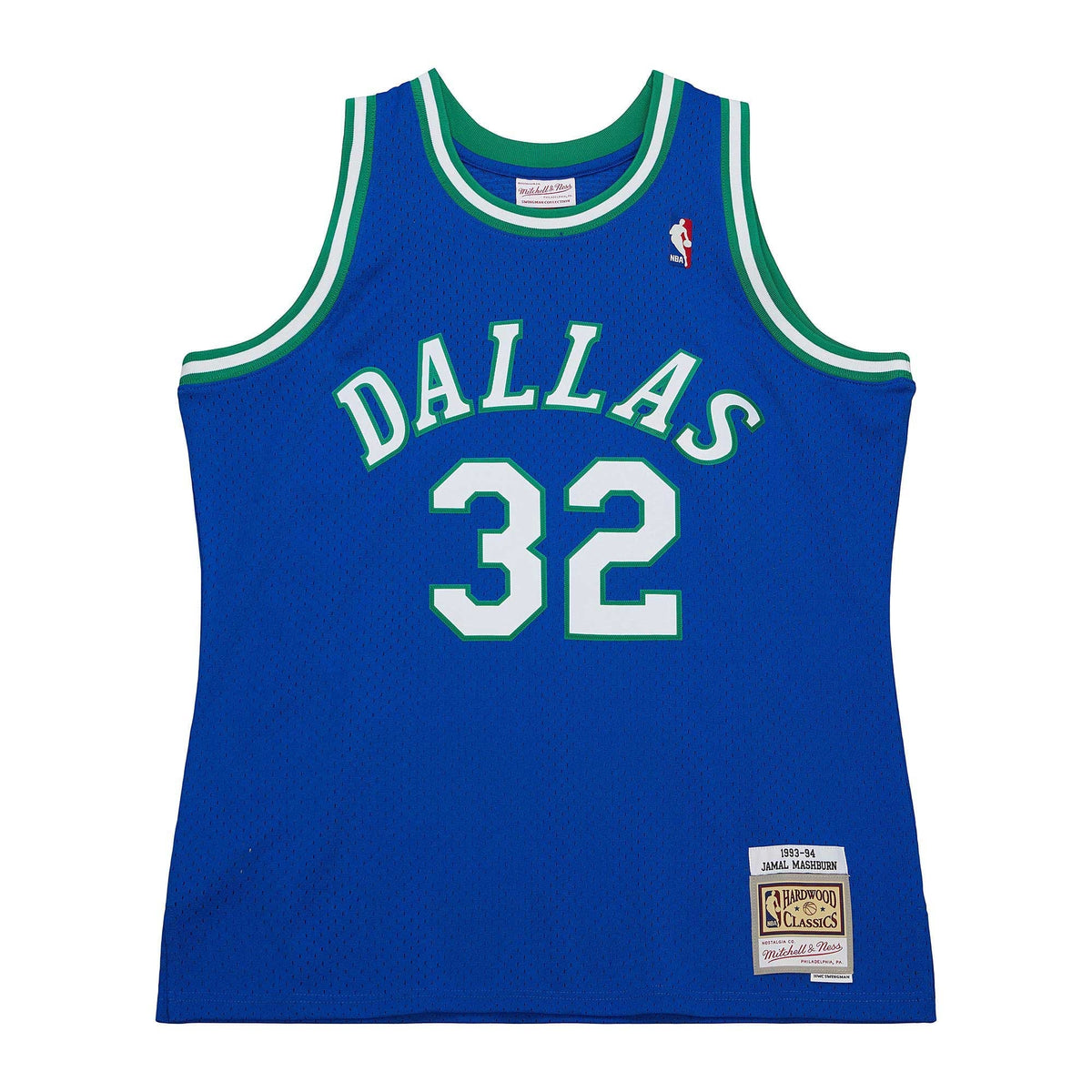 Dallas Mavericks Jamal Mashburn Mitchell & Ness Blue 1993/94 Hardwood Classics Swingman Jersey for Men product image 3,