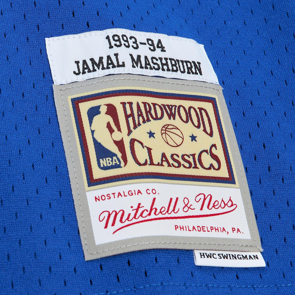 Dallas Mavericks Jamal Mashburn Mitchell & Ness Blue 1993/94 Hardwood Classics Swingman Jersey for Men product image 6,