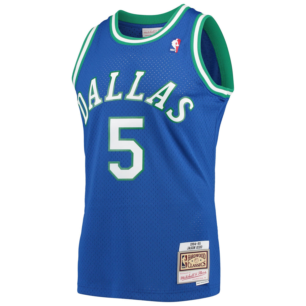 Dallas Mavericks Jason Kidd Mitchell & Ness Blue 1994/95 Hardwood Classics Swingman Jersey for Men product image 3, provided