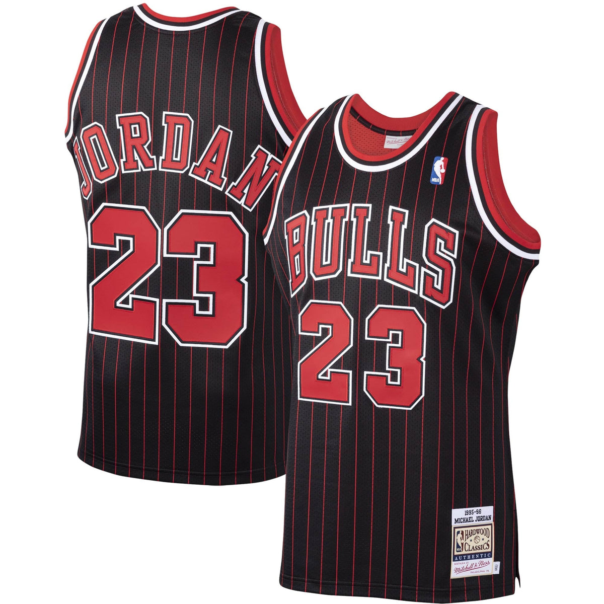 Chicago Bulls Michael Jordan Mitchell & Ness Black 1995/96 Hardwood Classics Authentic Jersey for Men product image 2,