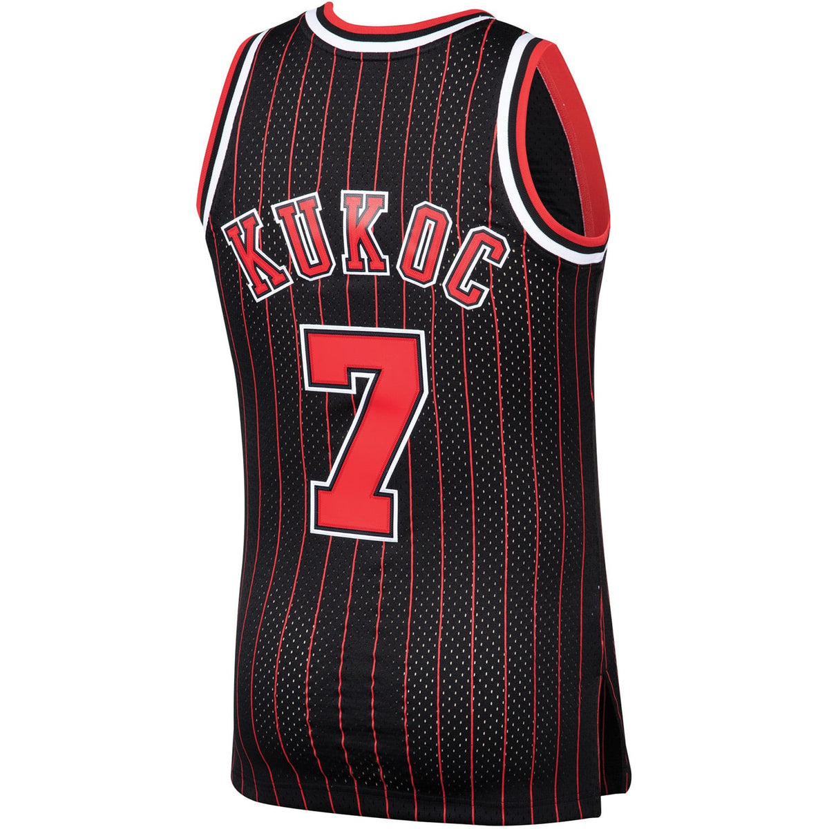 Chicago Bulls Toni Kukoc Mitchell & Ness Black 1995/96 Hardwood Classics Swingman Jersey for Men product image 4, provided