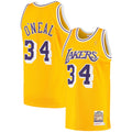Los Angeles Lakers Shaquille O'Neal Mitchell & Ness Gold 1996/97 Hardwood Classics Authentic Jersey for Men product image 1,