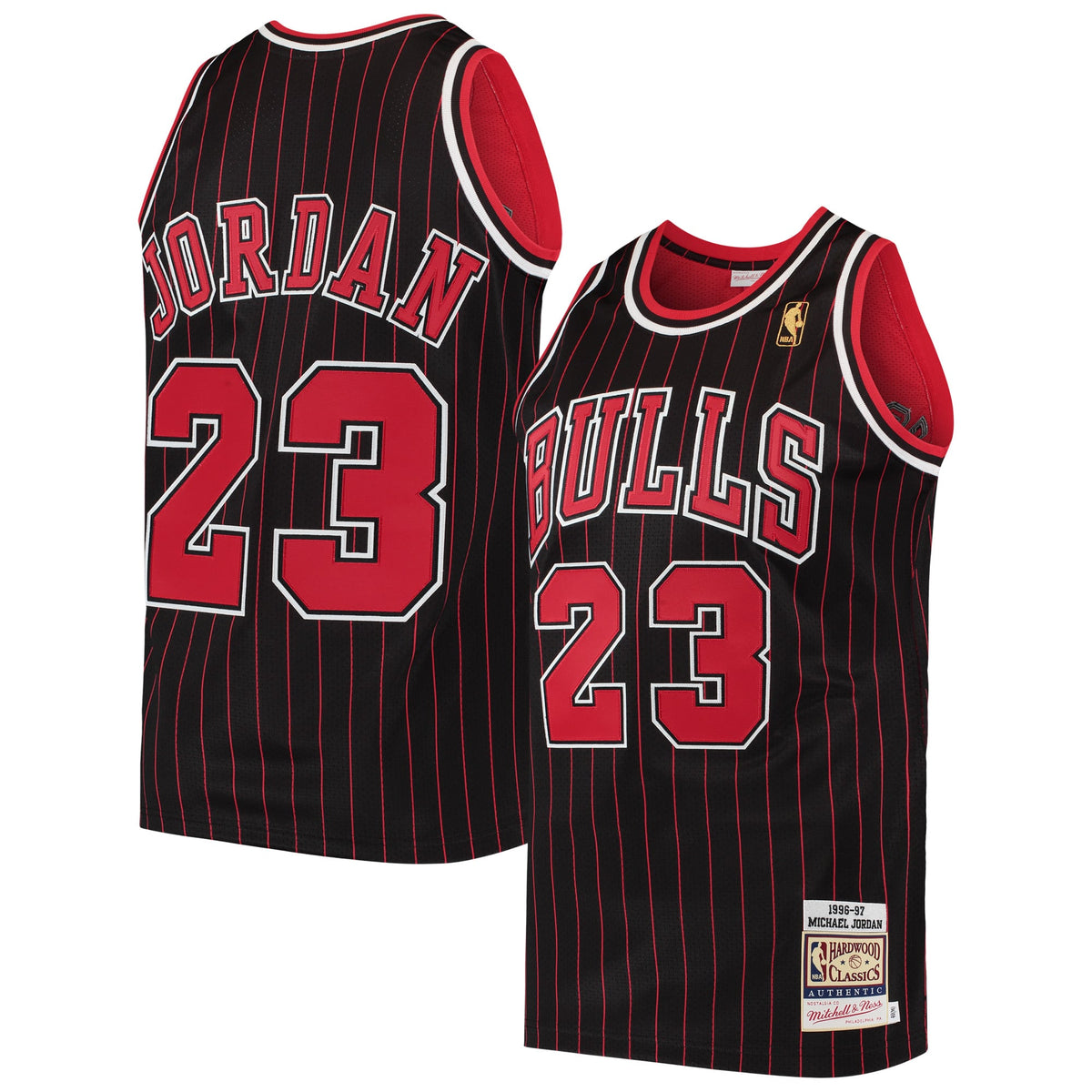 Chicago Bulls Michael Jordan Mitchell & Ness Black 1996/97 Hardwood Classics Authentic Jersey for Men product image 2,