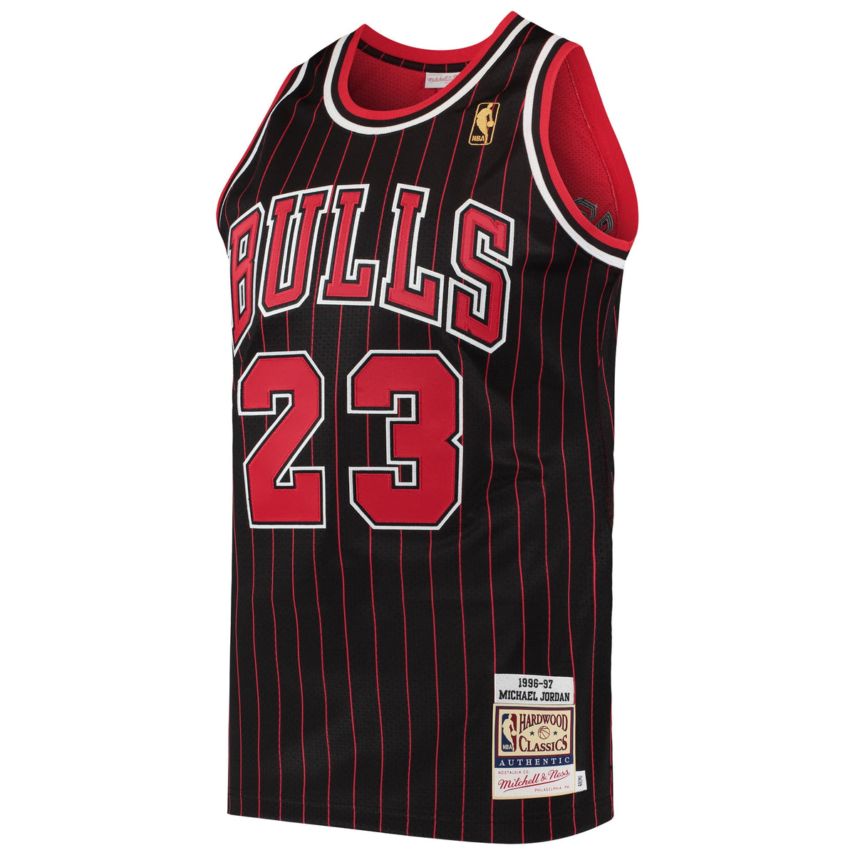 Chicago Bulls Michael Jordan Mitchell & Ness Black 1996/97 Hardwood Classics Authentic Jersey for Men product image 3,
