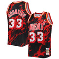 Miami Heat Alonzo Mourning Mitchell & Ness Black 1996/97 Hardwood Classics Marble Swingman Jersey for Men product image 1,