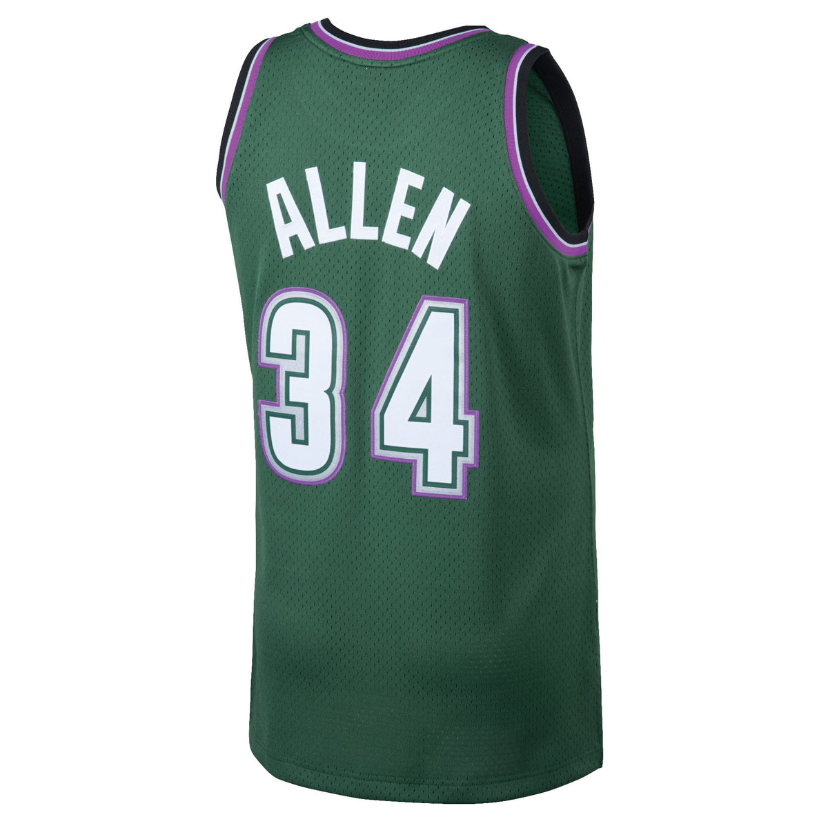 Milwaukee Bucks Ray Allen Mitchell & Ness Kelly Green 1996/97 Hardwood Classics Swingman Jersey for Men product image 4,