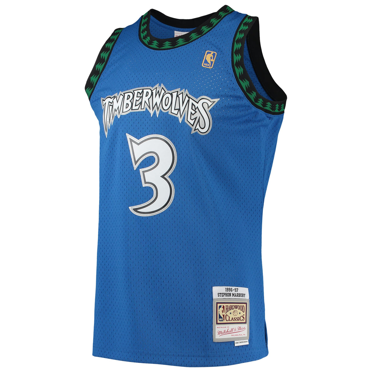 Minnesota Timberwolves Stephon Marbury Mitchell & Ness Blue 1996/97 Hardwood Classics Swingman Jersey for Men product image