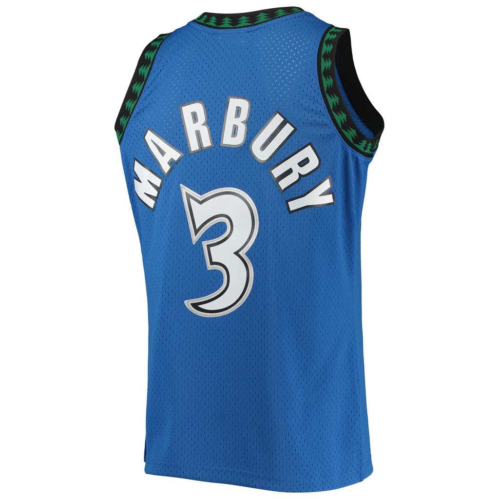 Minnesota Timberwolves Stephon Marbury Mitchell & Ness Blue 1996/97 Hardwood Classics Swingman Jersey for Men product image