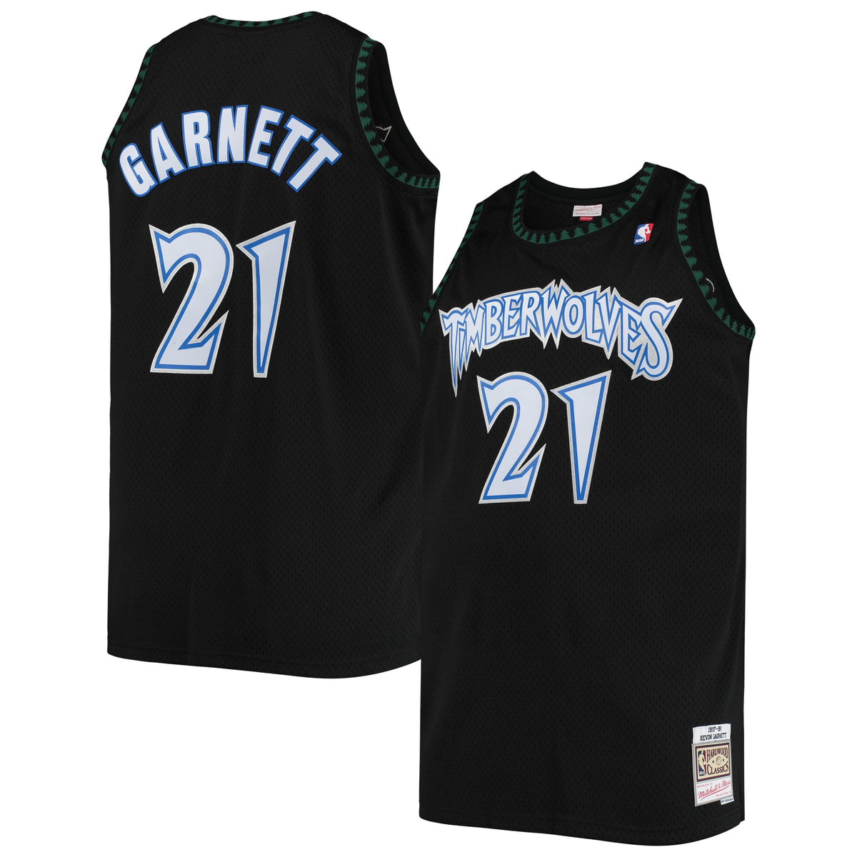 Minnesota Timberwolves Kevin Garnett Mitchell & Ness Black 1997/98 Big & Tall Hardwood Classics Swingman Jersey for Men