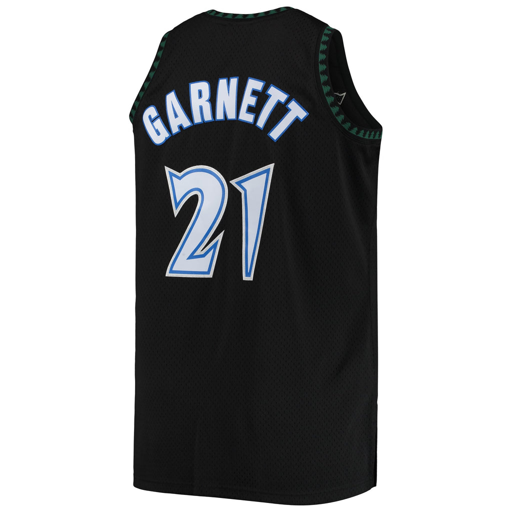 Minnesota Timberwolves Kevin Garnett Mitchell & Ness Black 1997/98 Big & Tall Hardwood Classics Swingman Jersey for Men