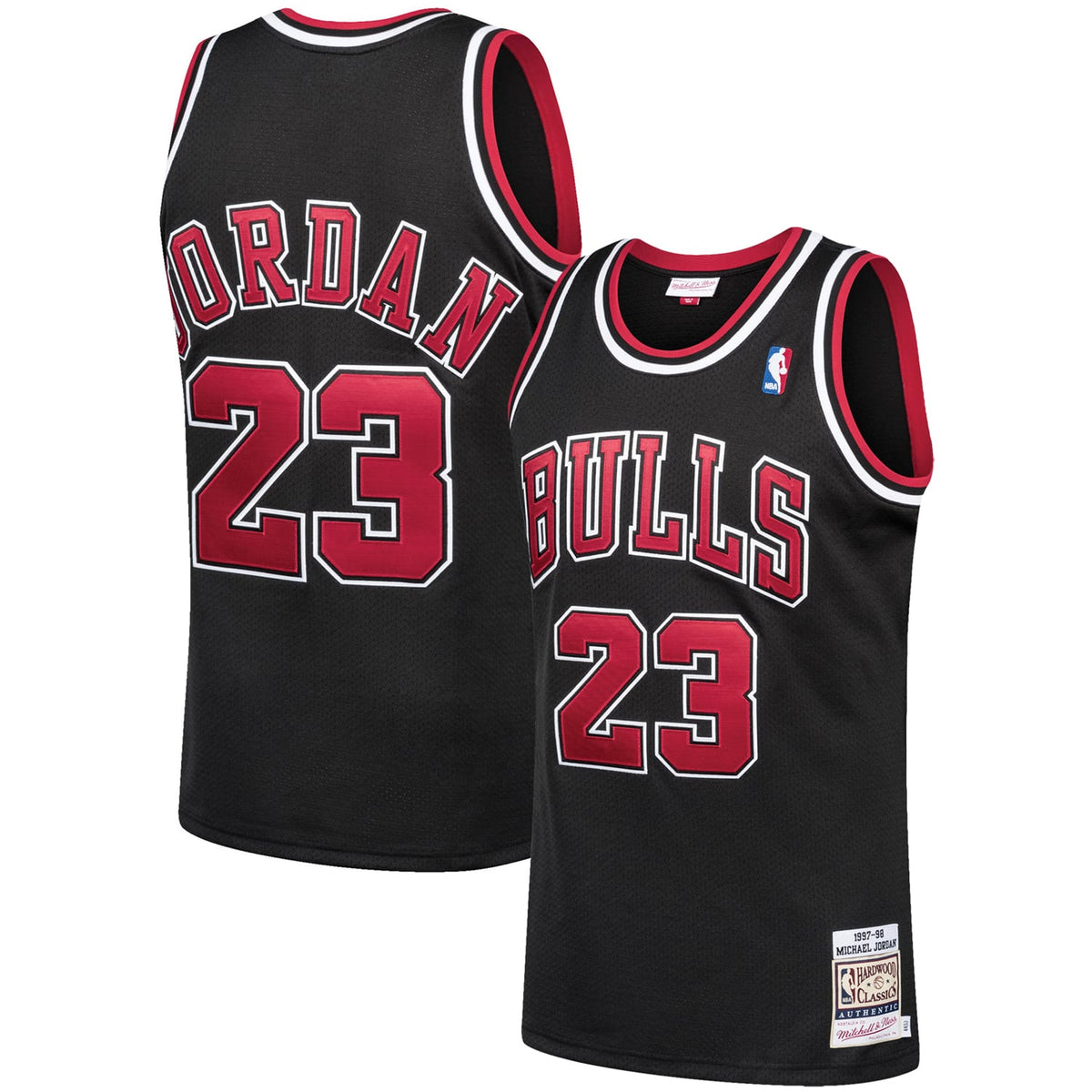 Chicago Bulls Michael Jordan Mitchell & Ness Black 1997/98 Hardwood Classics Authentic Jersey for Men product image 1,