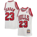Youth Chicago Bulls Michael Jordan Mitchell & Ness White 1997/98 Hardwood Classics Authentic Jersey product image 1,