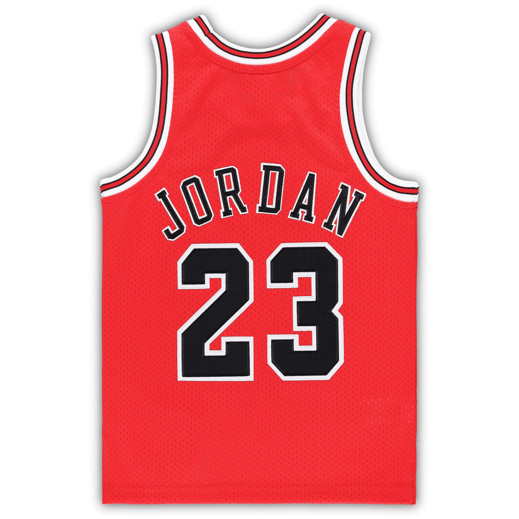 Preschool Chicago Bulls Michael Jordan Mitchell & Ness Red 1997/98 Hardwood Classics Authentic Jersey product image 4,