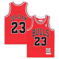 Preschool Chicago Bulls Michael Jordan Mitchell & Ness Red 1997/98 Hardwood Classics Authentic Jersey product image 1,