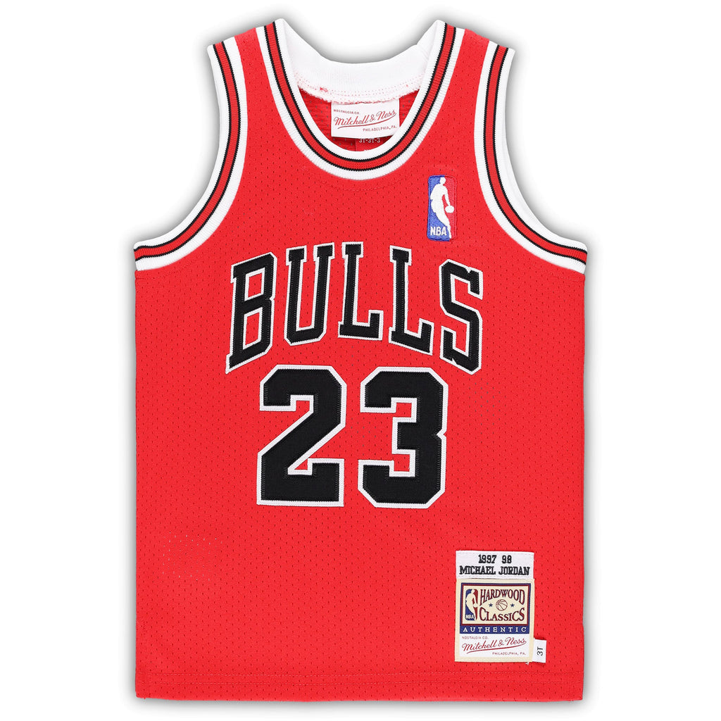 Toddler Chicago Bulls Michael Jordan Mitchell & Ness Red 1997/98 Hardwood Classics Authentic Jersey product image 3,