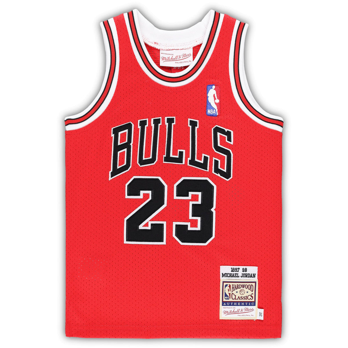 Toddler Chicago Bulls Michael Jordan Mitchell & Ness Red 1997/98 Hardwood Classics Authentic Jersey product image 3,