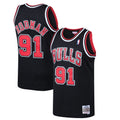 Chicago Bulls Dennis Rodman Mitchell & Ness Black 1997/98 Hardwood Classics Swingman Jersey for Men product image 1,
