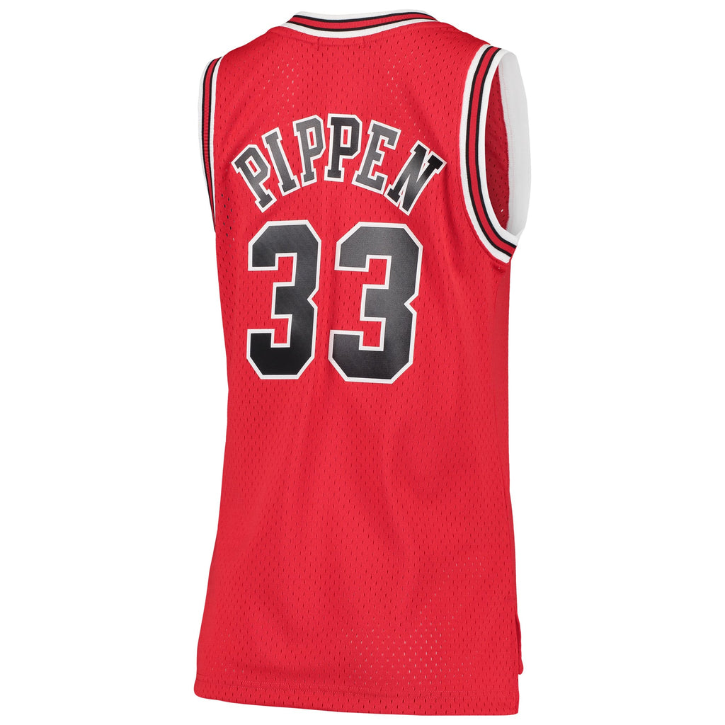 Chicago Bulls Scottie Pippen Mitchell & Ness Red 1997/98 Hardwood Classics Swingman Jersey for Women product image 4,