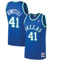 Dallas Mavericks Dirk Nowitzki Mitchell & Ness Blue 1998/99 Hardwood Classics Swingman Jersey for Men product image 1,