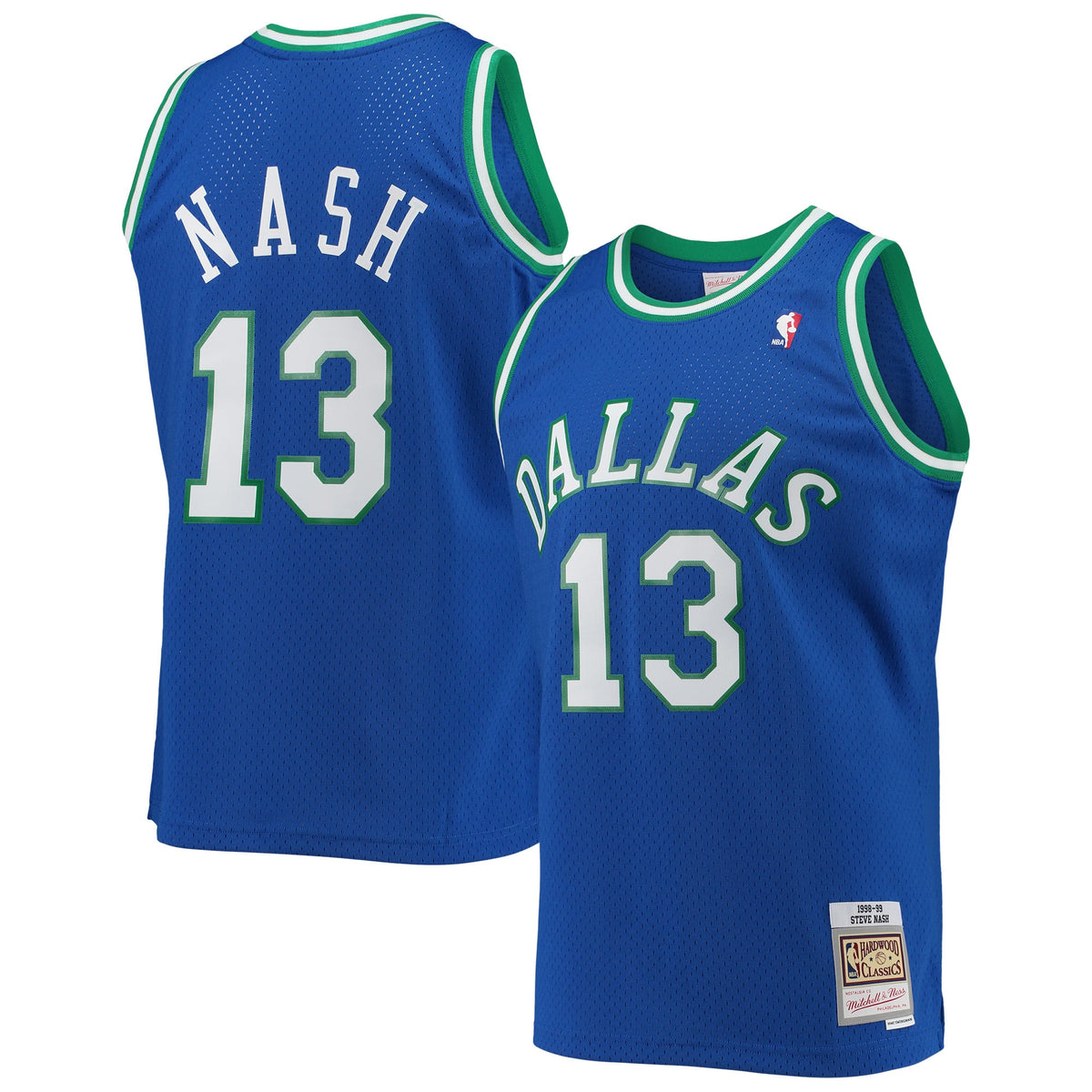 Dallas Mavericks Steve Nash Mitchell & Ness Blue 1998/99 Hardwood Classics Swingman Jersey for Men product image 2, provided