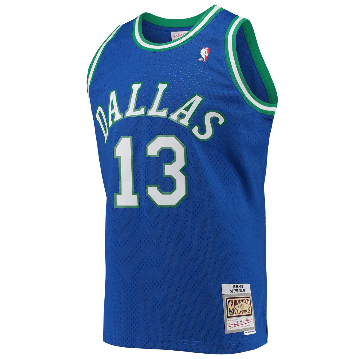 Dallas Mavericks Steve Nash Mitchell & Ness Blue 1998/99 Hardwood Classics Swingman Jersey for Men product image 3, provided