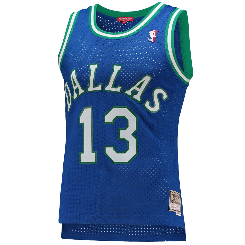 Dallas Mavericks Steve Nash Mitchell & Ness Blue 1998/99 Hardwood Classics Swingman Jersey for Women product image 3,