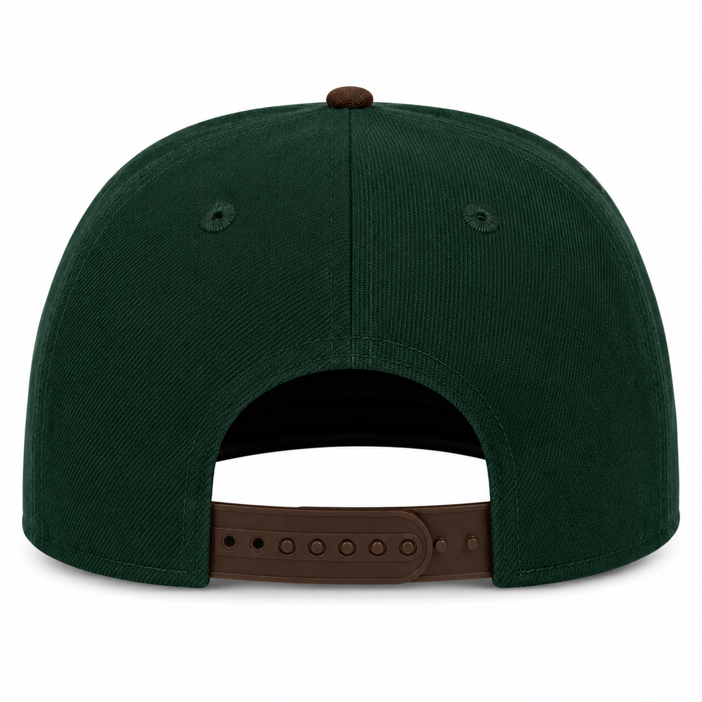 New Era Chicago White Sox 9FIFTY A-Frame Curved Snapback Hat Dark Green Walnut | MLB Adjustable Cap product image 3,