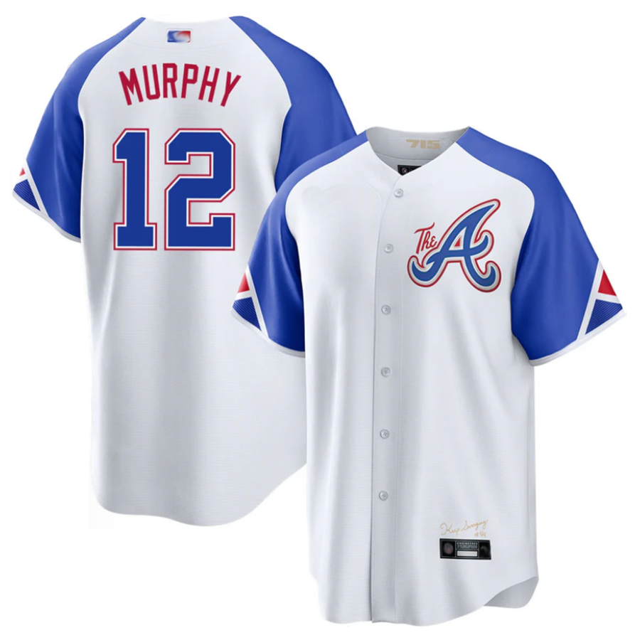 A.Braves #12 Sean Murphy Player White-Blue Limited Baseball product image 1