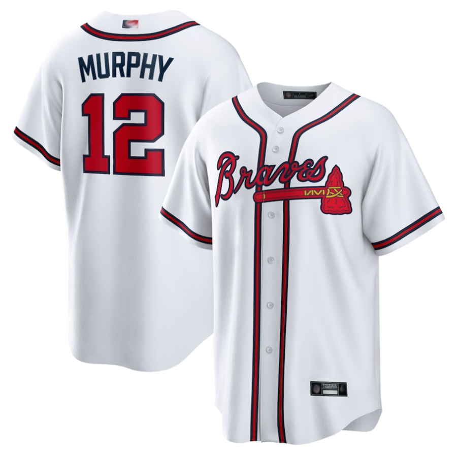 A.Braves #12 Sean Murphy Player White Replica Baseball product image 1