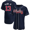 A.Braves #13 Ronald Acuna Jr. Navy Elite Player Jersey product image 1