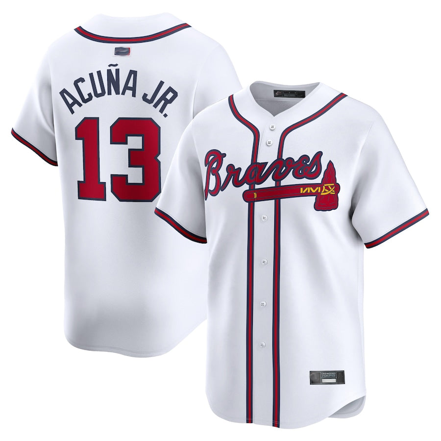 A.Braves #13 Ronald Acuna Jr. Player White Home Limited product image 1